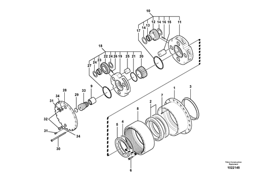 Voe14528733 14693056 Travel Reduction ,Device  Fits For Ec210B Ec210C Ec220D
