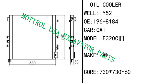 183-8101 1838101 CORE AS- OIL COOLER ,HYDRAULIC FITS CAT E320C E320CL,320CL 320C