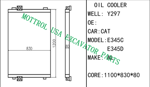 Oil Cooler Ass'y For Caterpillar CAT E345C E345D Excavator