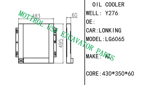 Oil Cooler Core Ass'y For LONKING LG6065