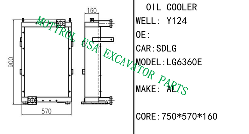 Oil Cooler Core Ass'y For SDLG LG6360E