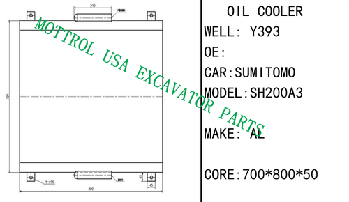 Oil Cooler Core Ass'y For SUMITOMO SH200A3 Excavator