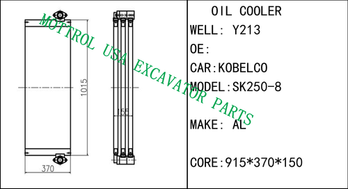 Oil Cooler Core Ass'y For Kobelco SK250-8 Excavator