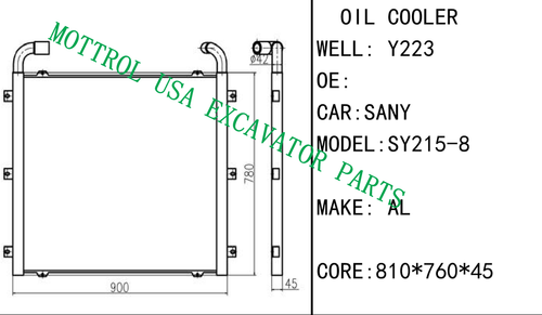 Oil Cooler Core Ass'y For SANY SY215-8