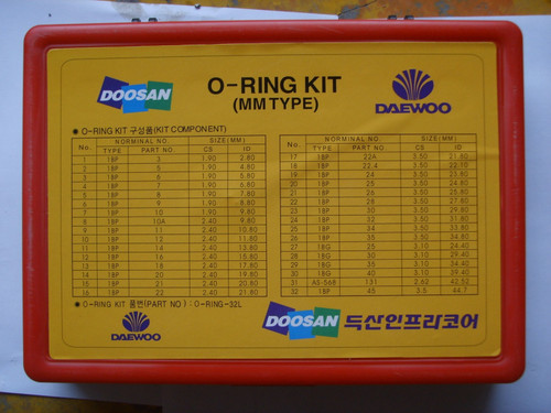Dh220-5 Dh130-5 Dh55-7 Dh305 Dh330-5 O-Ring Box O Ring Kit Fits For Doosan Excavator  Heavy Equiment