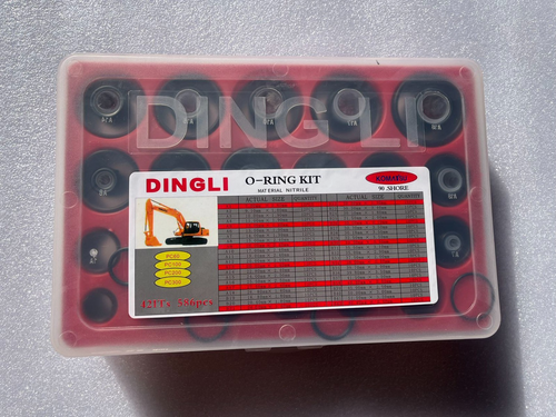 Ding Li O-Ring Box O Ring Kit 586 Pcs  Fits Komatsu Excavator Heavy Equiment  Pc60 Pc100 Pc120 Pc200 Pc300