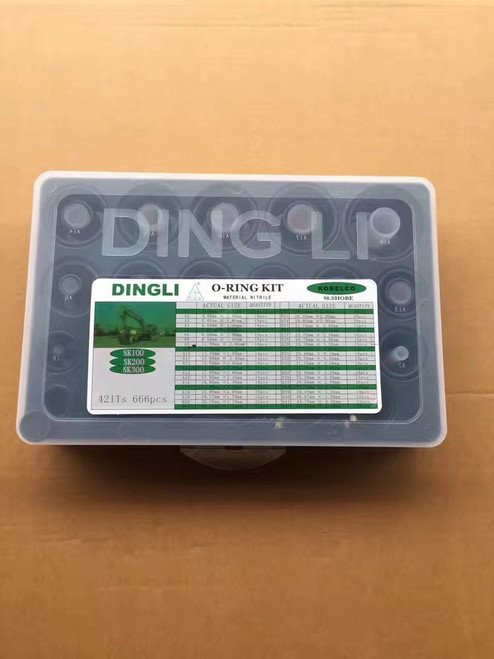 Ding Li O-Ring Box O Ring Kit 666 Pcs  Fits  Kobelco Heavy Equiment  Sk60 Sk100 Sk120 Sk200 Sk300 Sk400
