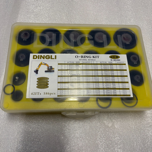 Ding Li O-Ring Box O Ring Kit 586 Pcs  Fits  For Jcb Heavy Equiment   Js70 Js130 Js200 Js220 Js330 Js460