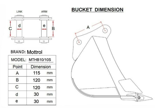 Fir For 18" Caterpillar 301 Pc10 Sk10 Zx10  Grading Bucket ,Ditching Bucket,New