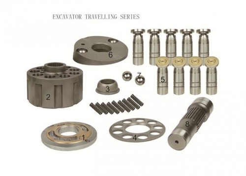 Hmge18 Travel Motor Part:Rotor Piston Bushing Retainer Shaft Fric Plate Seal Kit