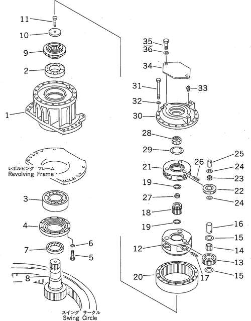 207-26-61130 Gear Ring For Pc300-6 Pc350-6 Pc340-6  Swing Reduction  Device