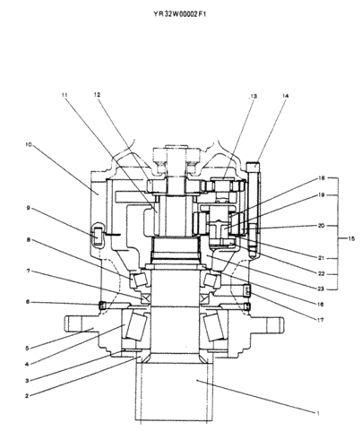 Yt32W00002R100 Carrier Assy  2Nd For Sk70Sr Sk70Sr-2 Sk80Cs Sk75Sr Swing Device