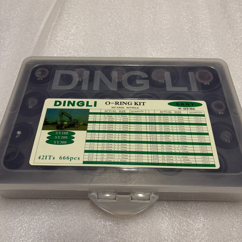 Ding Li O-Ring Box 666 Pcs  Fits  For Sany Sy75 Sy135 Sy215 Sy335 Sy485 Sy225