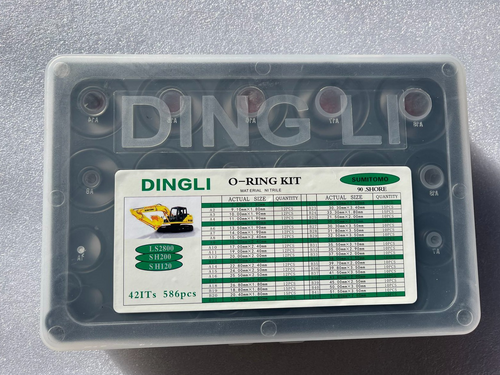 Ding Li O-Ring Box 586 Pcs  Fits Sumitomo Sh60 Sh75 Sh120 Sh100 Sh200 Sh300