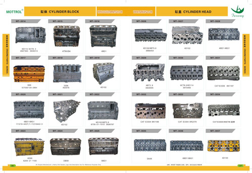 6HK1 Excavator Diesel Engine Cylinder Block/Body For ZAX330-3 ZAX350-3 ZAX370-3 8-97600119-0
