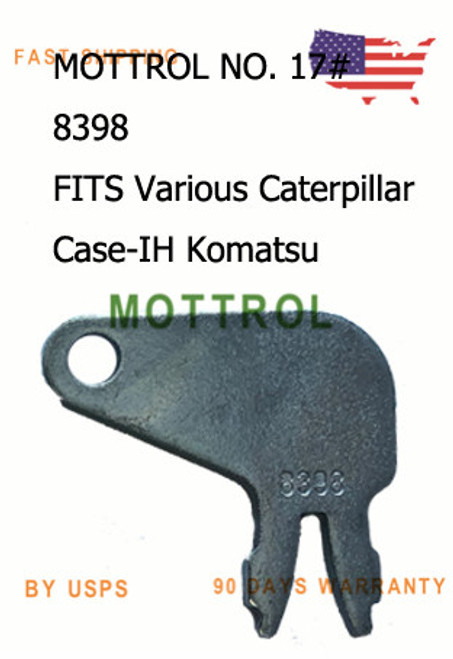 5 PCS 8398 Master Disconnect Key fit Various Caterpillar, Case-IH, Komatsu 8H5306