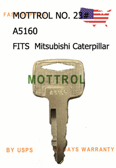 5 PCS  91A07-01910 or A5160 Keys Mitsubishi CATERPILLAR CAT Forklift Ignition