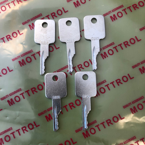 5 PCS D250 Key For Case IH Bobcat Vermeer JLG Grove Terex Timberjack Ingersol-Rand