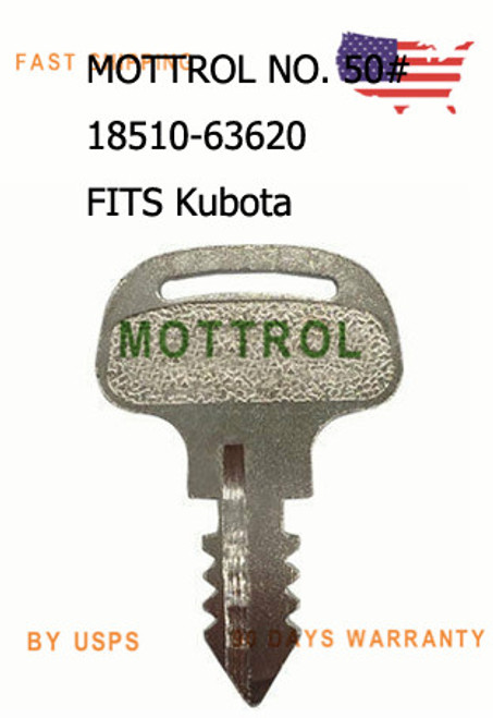 5 PCS  18510-63620 Ignition Keys For Kubota Tractor Models M4900 M5700 M6800 M9000