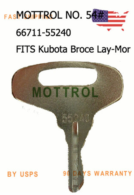 5 PCS  66711-55240 Keys for Kubota B and GL Series Models Allmand Broce GEHL