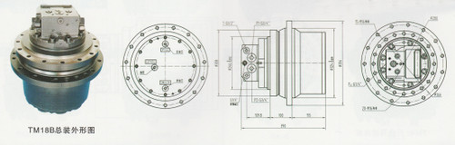 MOTTROL MTM18B TRAVEL MOTOR, FINAL DRIVE ASSY FIFS Doosan 120 MINI EXCAVATOR