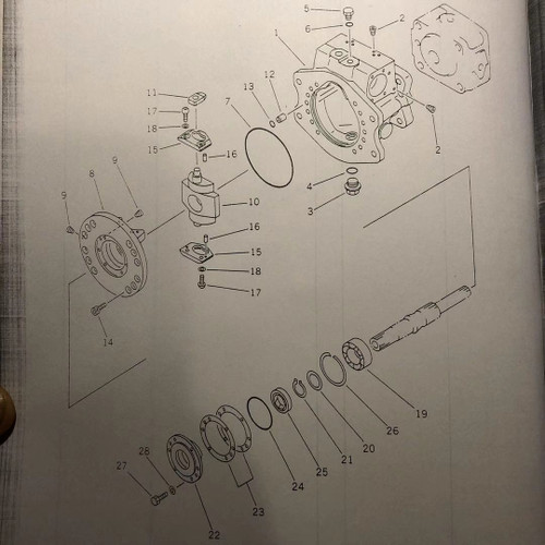 708-8D-12220  fits komatsu pc120-5 pc100-5  pump parts hpv55