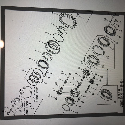   207-27-52140  gear fits komatsu pc300-5 travel reduction 