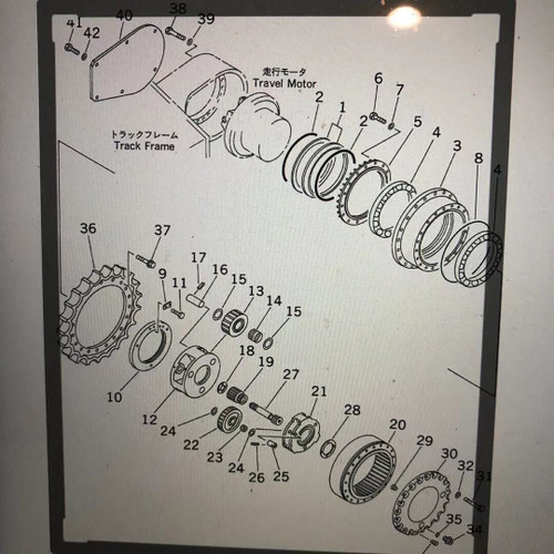 207-27-62130 gear fits komatsu pc300-6 travel reduction