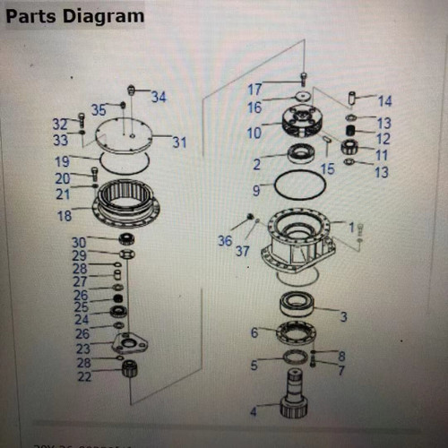 22U-26-21572 Carrier fits for Komatsu pc200-8 swing device