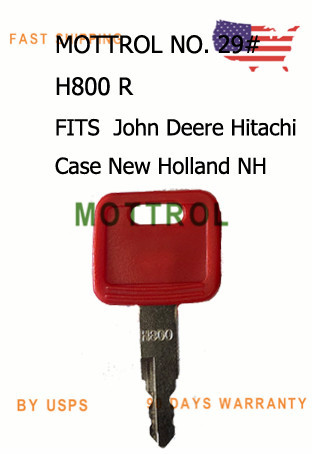 10 PCS Compatible with H800 Keys for Hitachi John Deere Excavator Case Dozer Fiat New Holland AT194969 AT147803