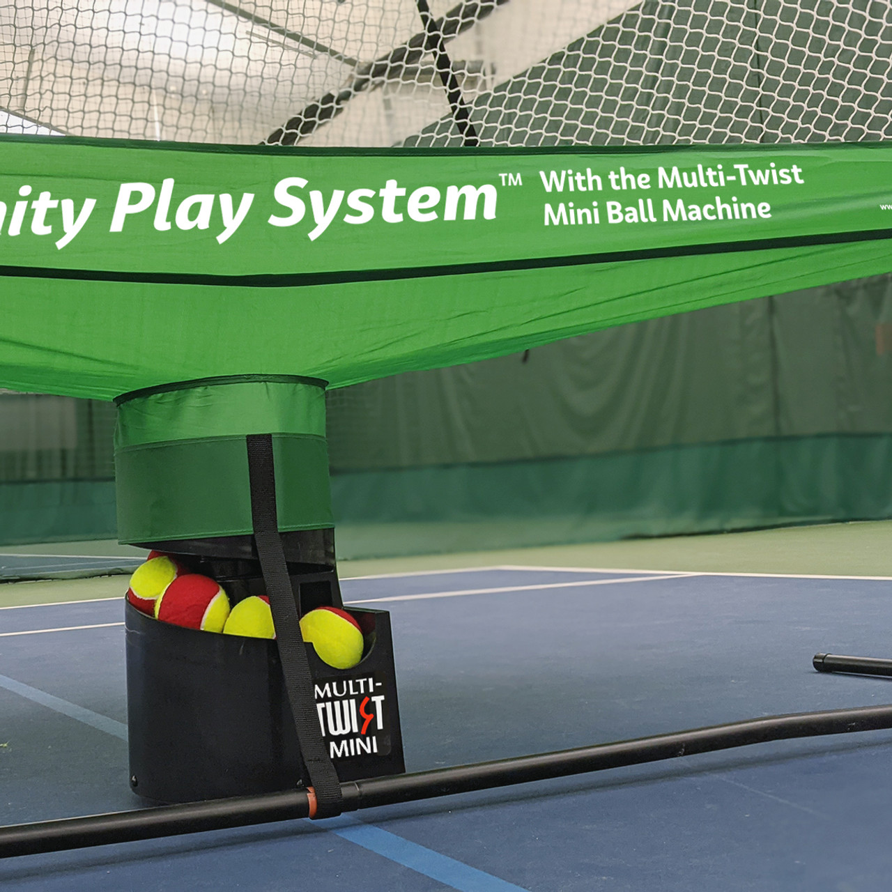 Infinity Play System with the Multi-Twist Mini Ball Machine - OnCourt  OffCourt