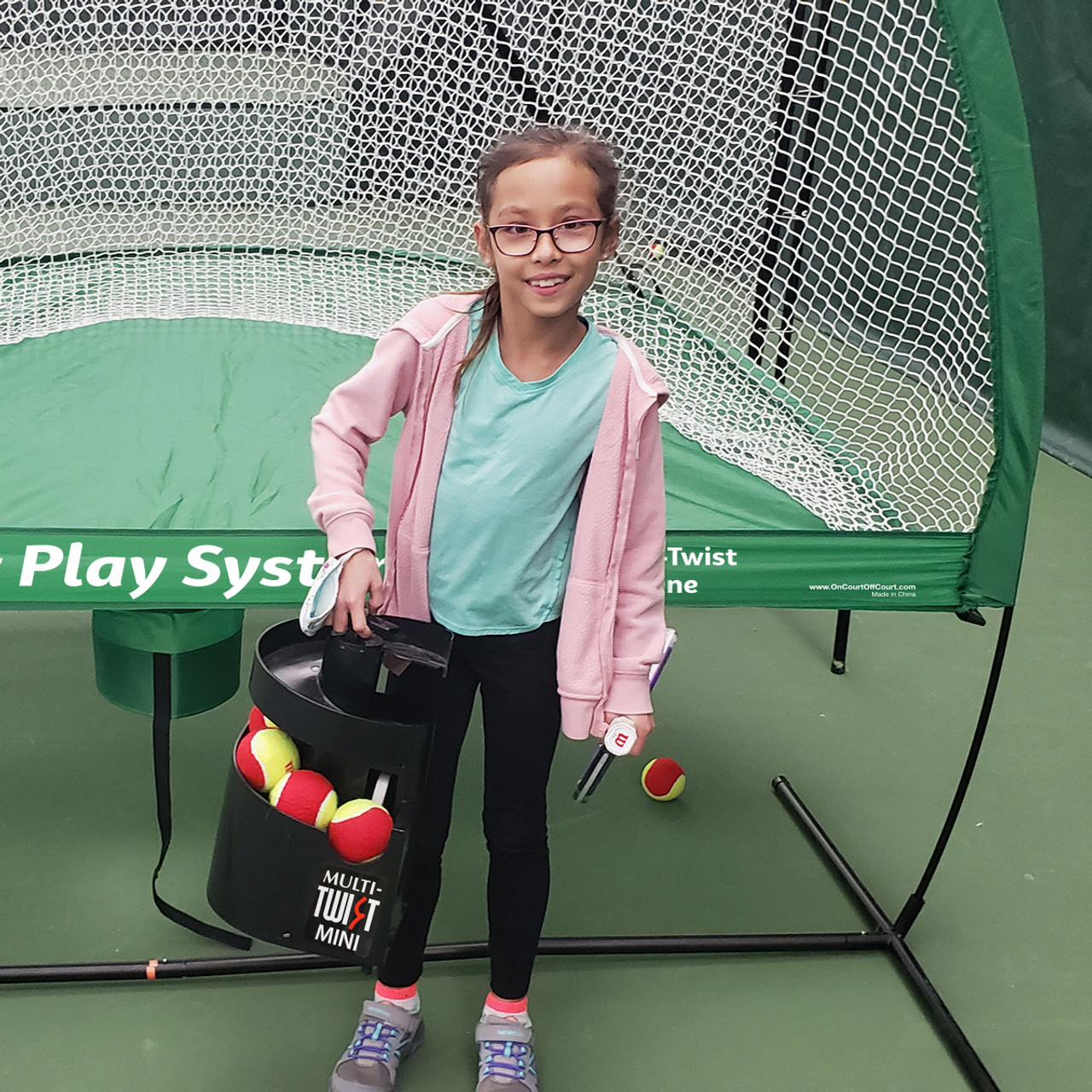 Infinity Play System with the Multi-Twist Mini Ball Machine - OnCourt  OffCourt