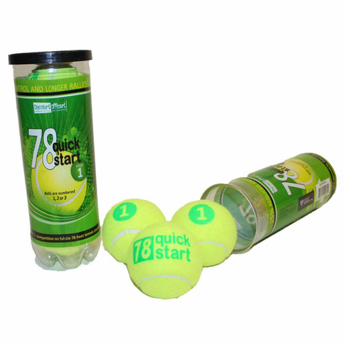 Quick Start 78 Green Felt Balls - Tennis Balls | OnCourt