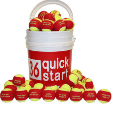 Quick Start 36 - Youth Red Felt Tennis Balls - with Slogans