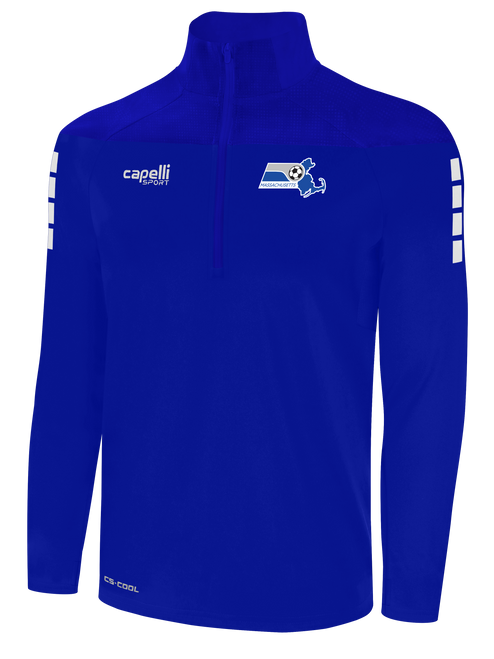 REFEREE TRIBECA 1/4 ZIP TRAINING JACKET ROYAL BLUE WHITE - MSRC