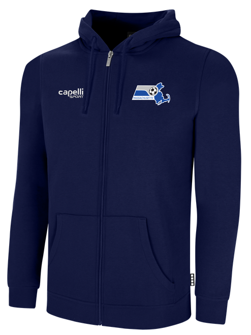 MASSACHUSETTS STATE REFEREE COMMITTEE BASICS FLEECE ZIP UP NAVY WHITE - MSRC