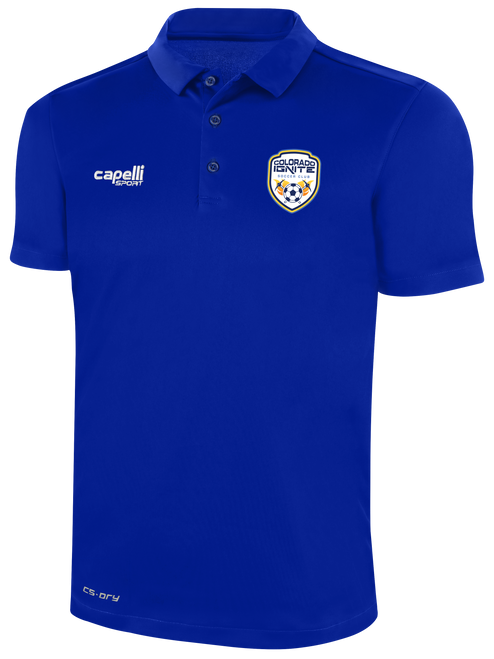 COLORADO IGNITE CLASSIS POLY POLO ROYAL BLUE WHITE