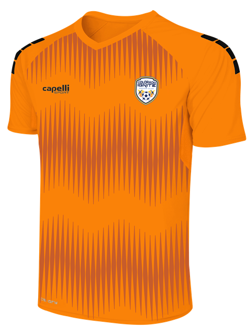 COLORADO IGNITE MADISON STATIC II SHORT SLEEVE GOALKEEPER MATCH JERSEY NEON ORANGE