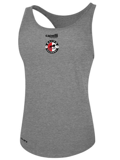 ELITE SA BASICS RACER BACK TANK LIGHT HEATHER GREY BLACK