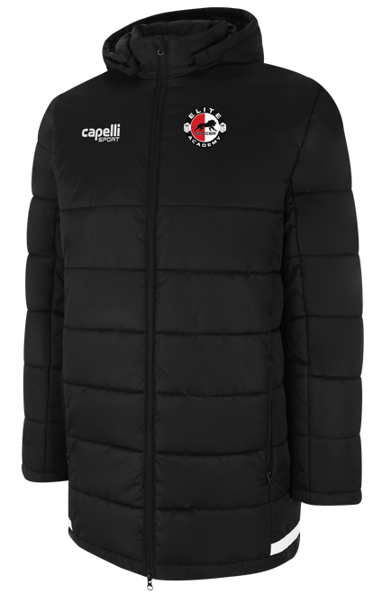 ELITE SA UPTOWN STADIUM JACKET BLACK WHITE