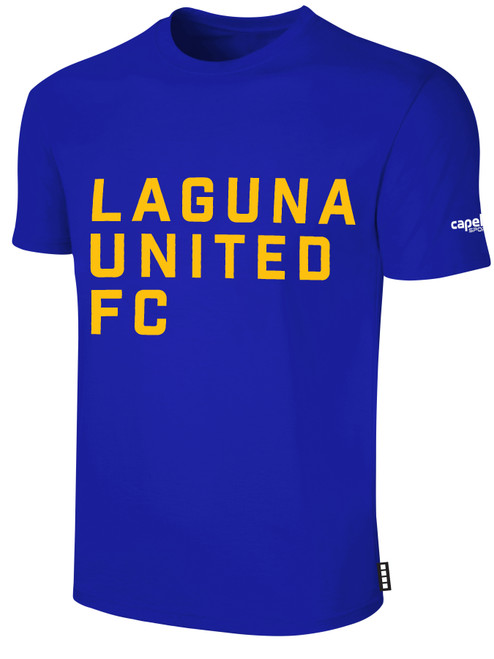 LAGUNA UNITED BASICS COTTON SHORT SLEEVE T-SHIRT WEARERS CENTER CHEST   ROYAL BLUE WHITE