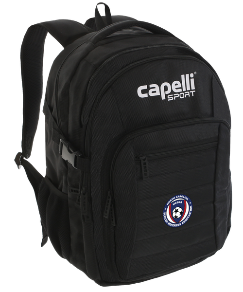 REFEREE COMMITTEE  SELECT BACKPACK 18”H X 13”W X 9.5”D BLACK WHITE - NCSRA