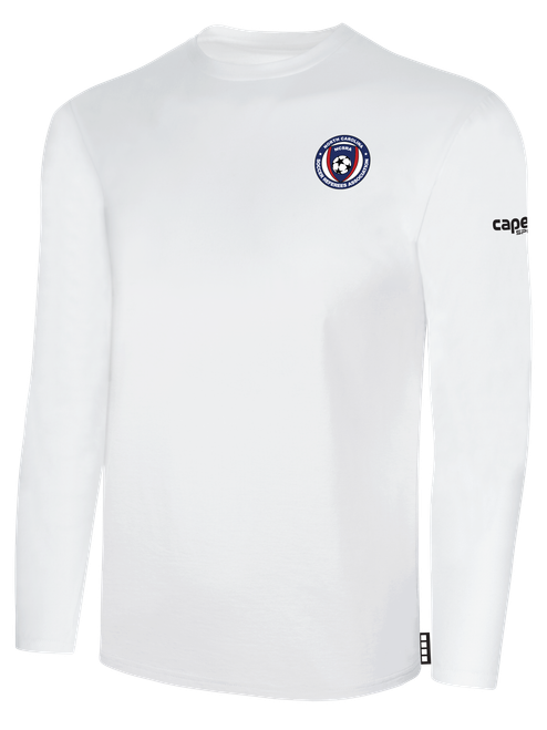 REFEREE COMMITTEE BASICS COTTON LONG SLEEVE TEE SHIRT WHITE BLACK - NCSRA