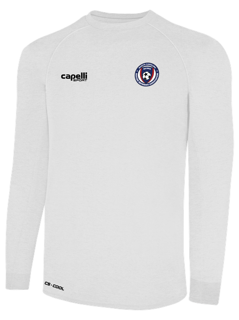 REFEREE BASICS II LONG SLEEVE TRAINING TOP WHITE BLACK - NCSRA
