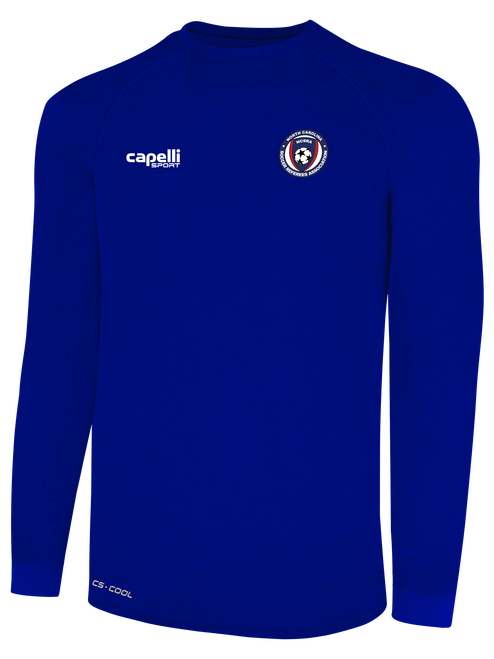 REFEREE BASICS II LONG SLEEVE TRAINING TOP ROYAL BLUE WHITE - NCSRA