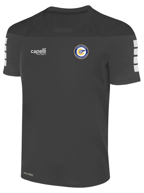 REFEREE TRIBECA SHORT SLEEVE TRAINING TOP DARK GREY  - KRDC