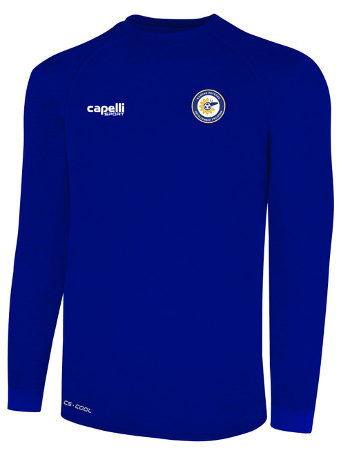 REFEREE BASICS II LONG SLEEVE TRAINING TOP ROYAL BLUE WHITE - KRDC