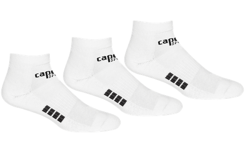 REFEREE BASICS ULTRA COMFORT 3 PACK LOW CUT SOCKS WHITE BLACK - KRDC