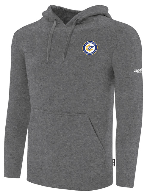 REFEREE  BASICS FLEECE HOODIE DARK GREY WHITE - KRDC
