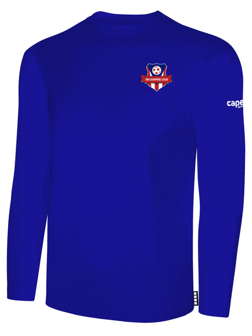 REFEREE BASICS COTTON LONG SLEEVE TEE SHIRT ROYAL BLUE WHITE - OCL
